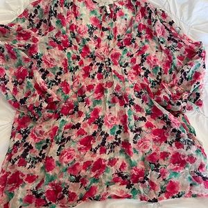 Joie Leala porcelain silk blouse